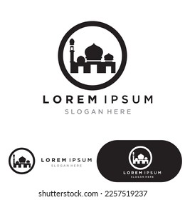 Mosque Moslem icon vector Illustration design template