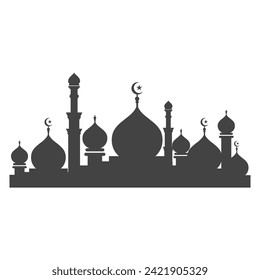 Mosque Moslem icon vector Illustration design template