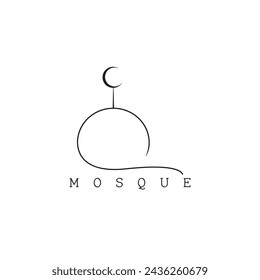 Mosque Moslem icon vector Illustration design template