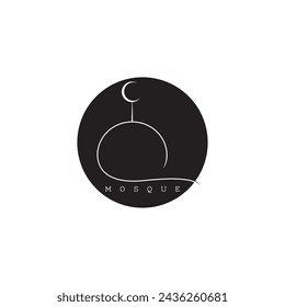 Moschee Moslem Icon Vektor Illustration Design-Vorlage