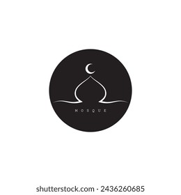 Mosque Moslem icon vector Illustration design template