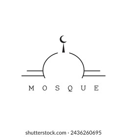 Mosque Moslem icon vector Illustration design template