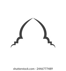 Mosque Moslem icon vector Illustration design template