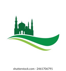 Mosque Moslem icon vector Illustration design template