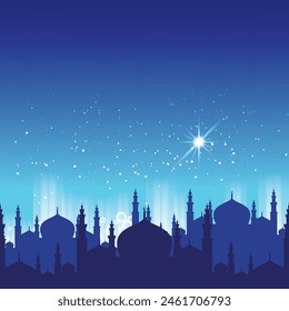 Mezquita Moslem icono de diseño de Ilustración vectorial Plantilla