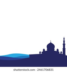 Moschee Moslem Ikone Vektorillustration Design Vorlage