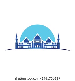 Mosque Moslem icon vector Illustration design template