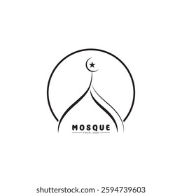 Mosque Moslem icon vector Illustration design template