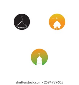 Mosque Moslem icon vector Illustration design template
