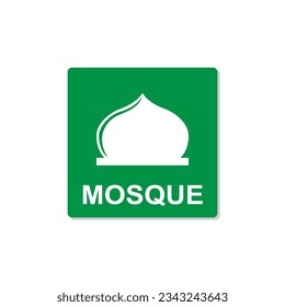 mosque and mushola signs, symbols, labels, logos, stickers