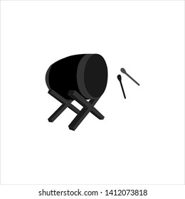mosque musical instrument design logo vector