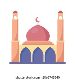 mosque muslim prayer place building design vector illustration eps.10