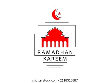 Moschee am Abend im Monat Ramadan in diesem Jahr, Vektorgrafik
