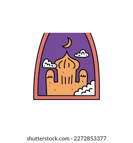 mosque ornament icon Ramadan and Islamic Eid