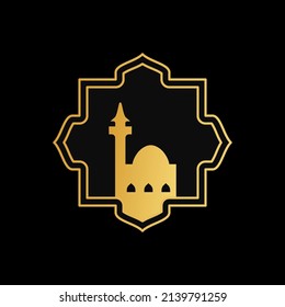 mosque ornament illustration. mosque frame illustration