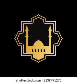 mosque ornament illustration. mosque frame illustration