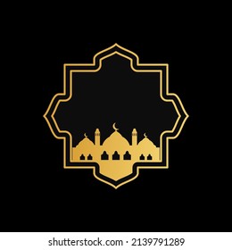 ilustración de ornamento de mezquita. ilustración de marco de mezquita