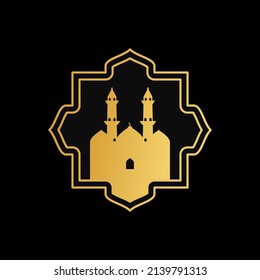 mosque ornament illustration. mosque frame illustration