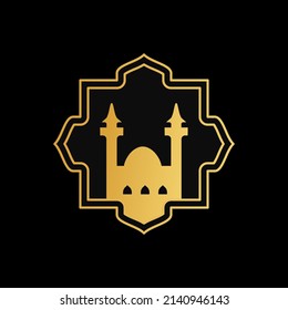 mosque ornament illustration. mosque frame illustration