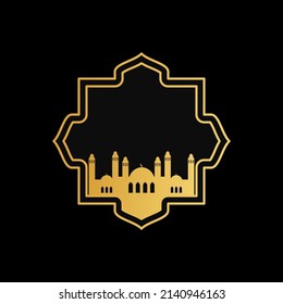ilustración de ornamento de mezquita. ilustración de marco de mezquita