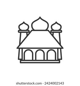 mosque outline icon pixel perfect for website or mobile app