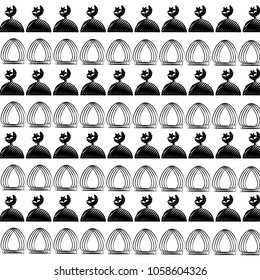 Mosque pattern, black texture, seamless