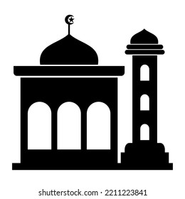 
Mosque Place Of Worship Icon Vector Illustration