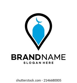 mosque point Icon Logo Design Template Illustration Vector
