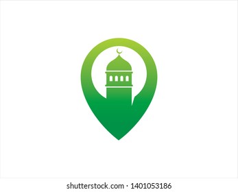 Mosque Point Logo Template, Icon, Symbol