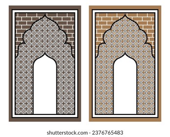 Moschee-Gebetskreises, Vektordesign-Set