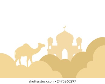 Moschee Ramadan Kamel Hintergrund Illustration