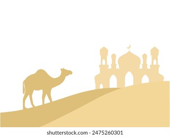 Moschee Ramadan Kamel Hintergrund Illustration