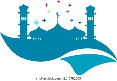 Estilo islámico de la mezquita ramadan eid.Perfecto para el estilo islámico de fondo.