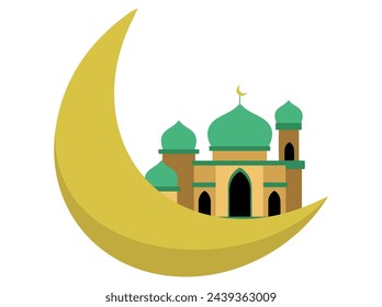Mosque Ramadan Frame Background Illustration