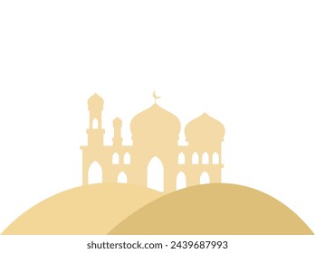 Moschee Ramadan Rahmen Hintergrund Illustration