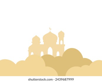 Mosque Ramadan Frame Background Illustration