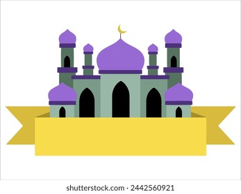 Mosque Ramadan Frame Background Illustration