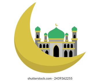 Mosque Ramadan Kareem Background Illustration