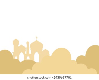 Mosque Ramadan Kareem Background Illustration