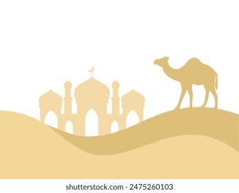 Fondo del camello de la mezquita Ramadan Kareem
