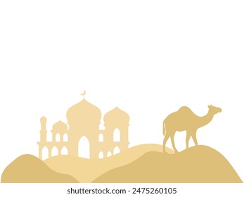 Mosque Ramadan Kareem Camel Background