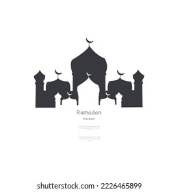 Moschee für Rmadan Kareem-Design, Vektorgrafik