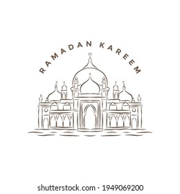 Mosque ramadan kareem. Islamic vector design. Mubarak template Islamic design for Muslim festival