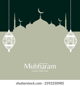 mosque ramadan kareem month celebration monoline design concept