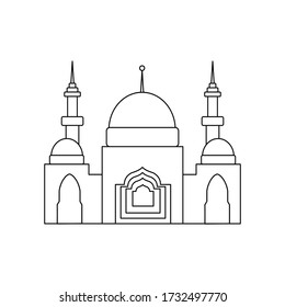 Mosque. Ramadan Kareem Vector illustration.