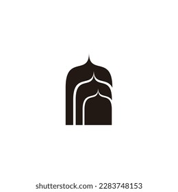 Mosque, ramadan, mubarak geometric symbol simple logo vector
