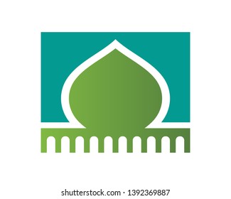 Mosque ramadhan and islamic design arabian logo

