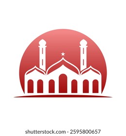 Mosque ramadhan silhouette design vector