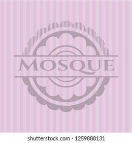 Mosque retro pink emblem