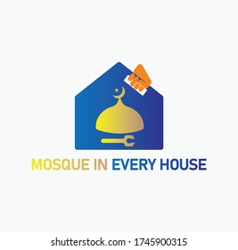 Mosque service logo suits for mosque installation company